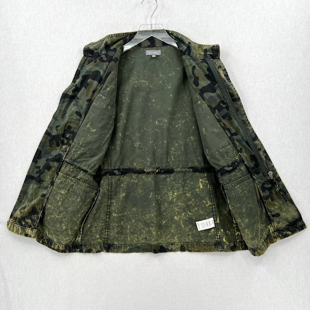 DL1961 Beekman Jacket Jacket Women XS Green Camo Utility Military Field Cotton - Picture 10 of 16